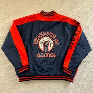Vintage University of Illinois Leather Jacket